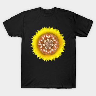 Sunflower Mandala Pattern T-Shirt